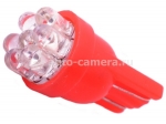 Светодиодная лампа T10 7 LED (красная)